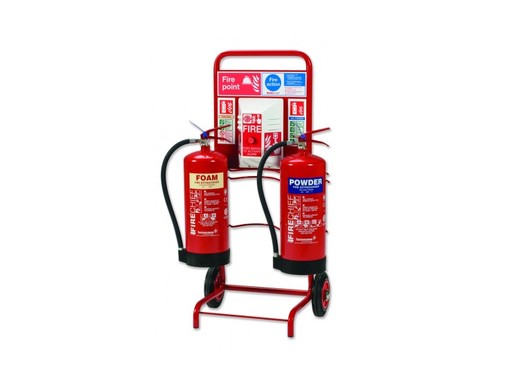 Howler Site Alarm Double Extinguisher Trolley