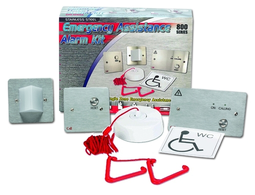 Stainless Steel Disabled Toilet Alarm Kit