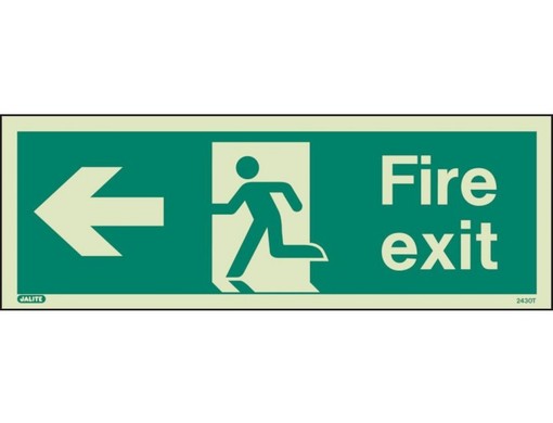 Photoluminescent Fire Exit Sign