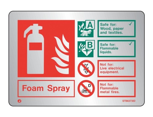 Stainless Steel Extinguisher Sign